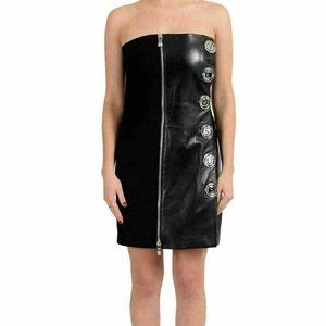 Versace Versus Women's Leather Black Mini Dress